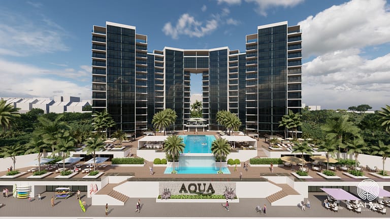 Aqua Resort sint maarten developpement 4u real estate cupecoy programme neuf
