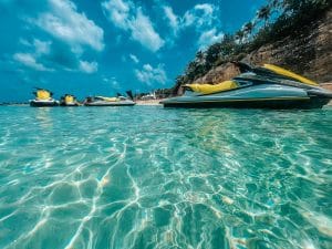 Experience the thrill of jet skiing in Sint Maarten while staying at the luxurious Hills Residence vacation rentals. Explore the beautiful coastline and crystal-clear waters of the Caribbean on a jet ski adventure.