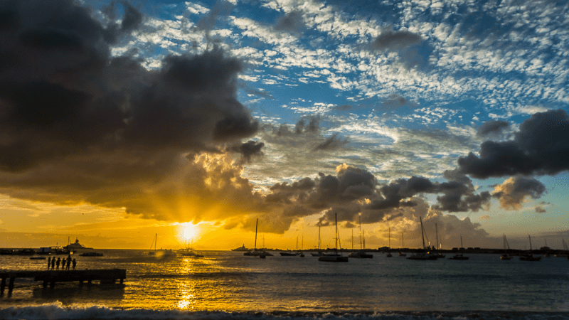 couchers de soleil location de vacances simpson bay sint Maarten